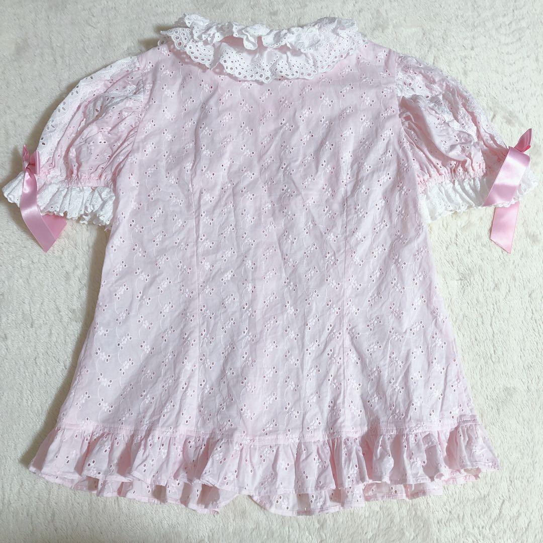 Angelic Pretty♡いちごレース半袖ブラウス♡ピンク