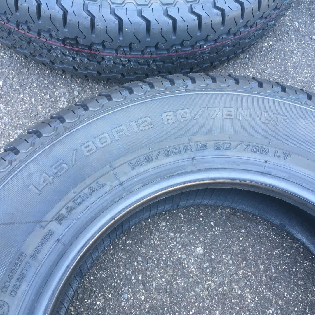 送料込み 新車外し145/80R12未使用同等
