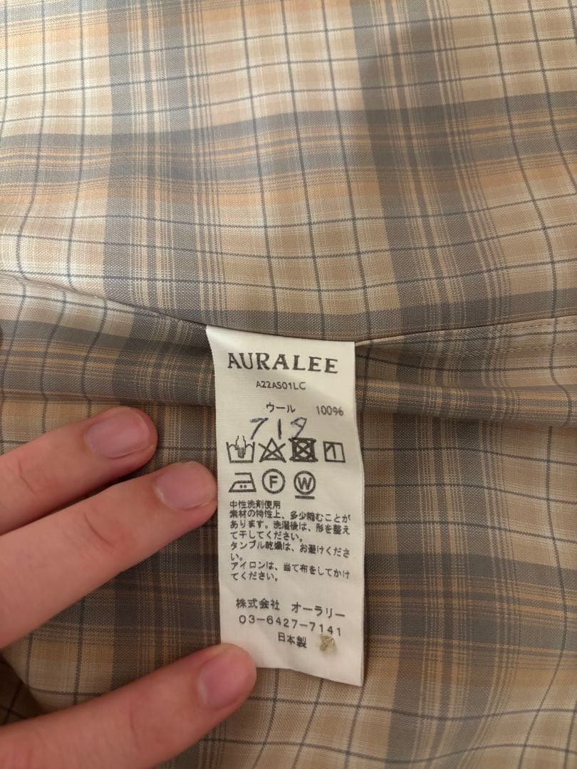 AURALEE ウールチェックシャツ