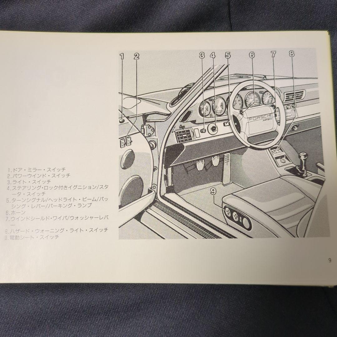 1993年 ポルシェ911(964)ドライバーズマニュアル　ミツワ自動車発行