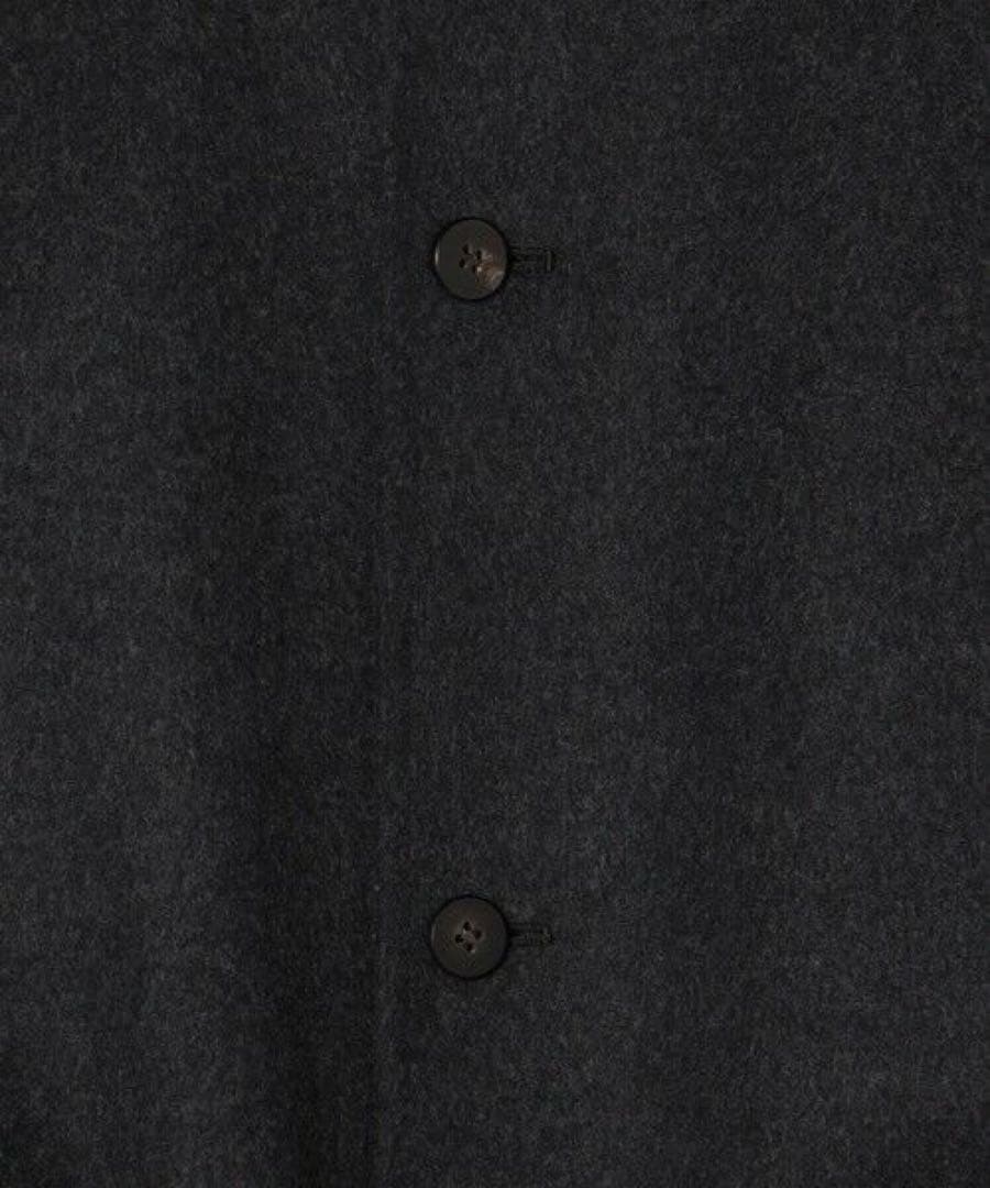 ダブルフェイス クルーネックロングコート　ロングコート