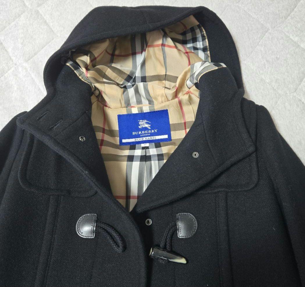BURBERRY BLUE LABEL ダッフルコ ート 黒 サイズ40