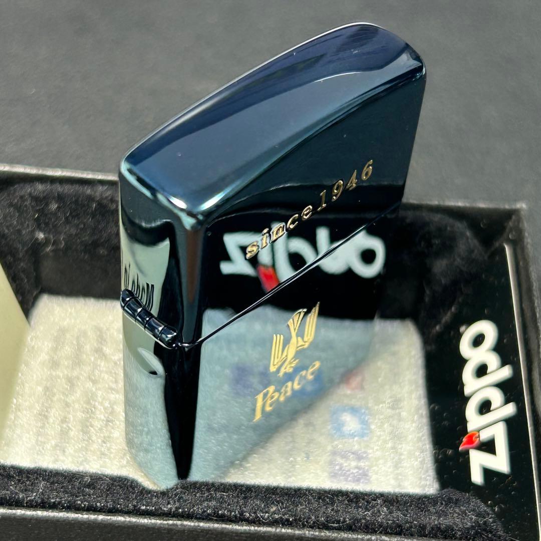 ジッポー　ピース　ブルーチタン