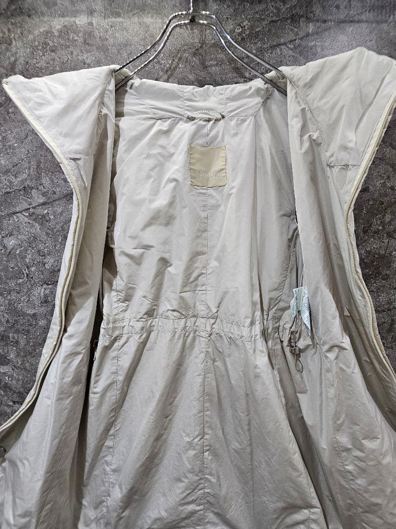 S Max Mara EASY LIVINGフード付 ロングジレ ウエストベルト