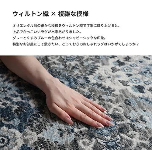 萩原 ウィルトンラグ 約160×225cm 「RAKKAS グレイズ」 オリエa