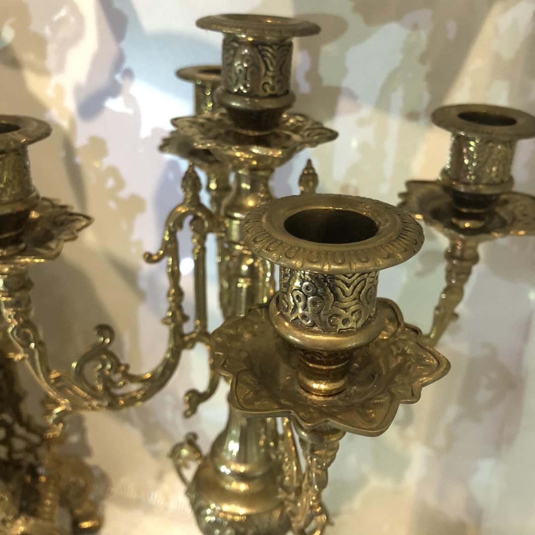 イタリア製　置き時計・燭台（3点セット）　IM-137