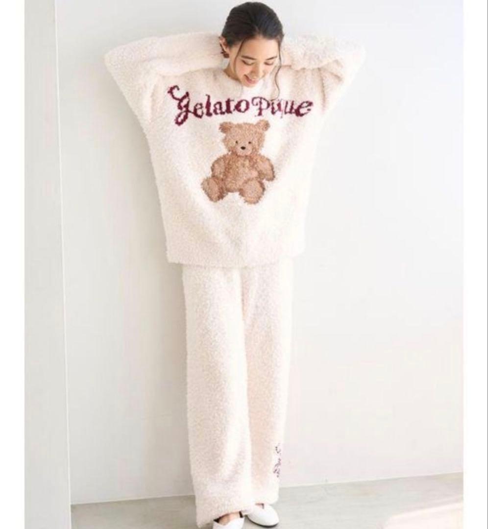 Gelato Pique クマ刺繍 ルームウェア下ズボン