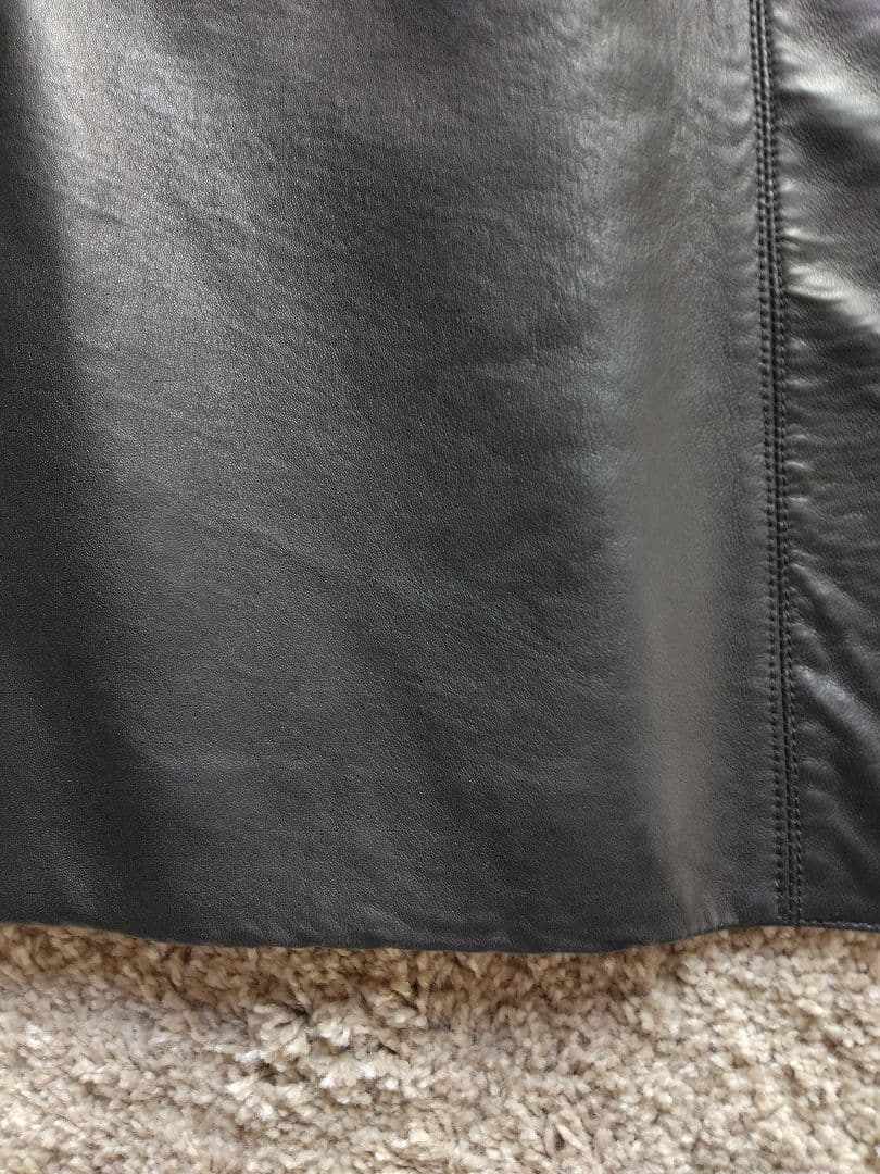 JIL SANDER ブラック レザーコート 34