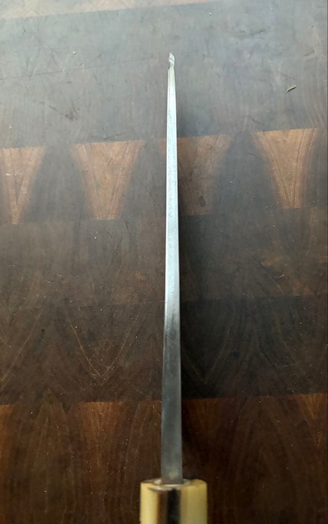 築地　正本　霞　出刃　210mm 7寸　包丁　和包丁　本職　白鋼