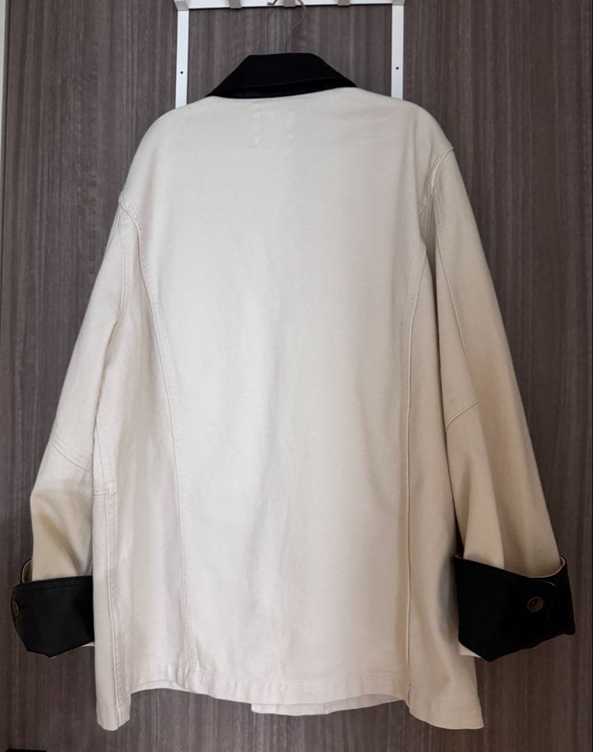 シールームリン　ECO Leather collar カバーオール　アイボリー