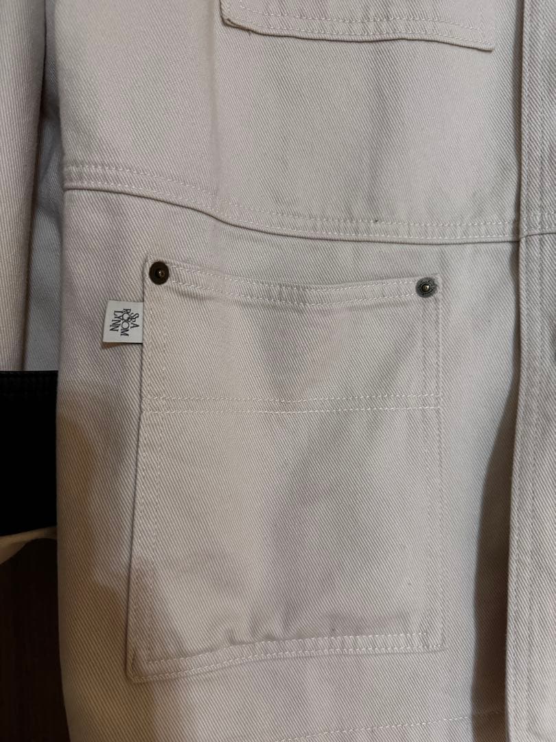 シールームリン　ECO Leather collar カバーオール　アイボリー