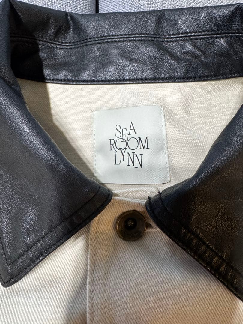 シールームリン　ECO Leather collar カバーオール　アイボリー