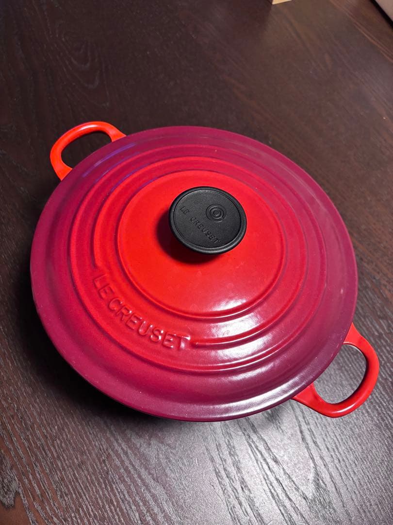【値下げしました】LE CREUSET 赤 両手鍋 24cm