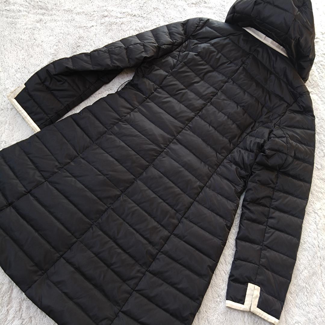 オースチンリード フード付きダウンコート　L40　ビジュー装飾つき　黒　白　現行