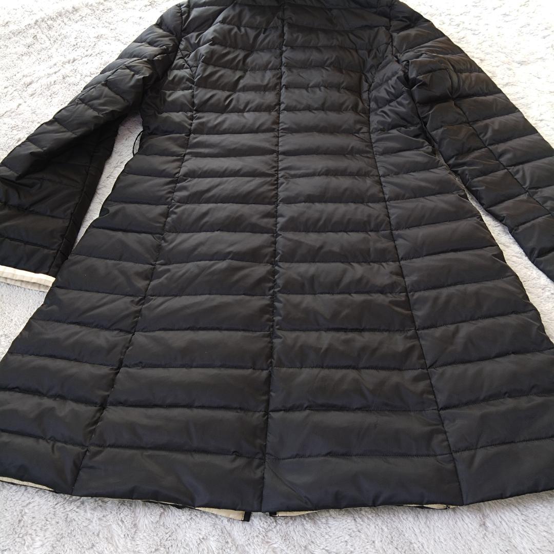 オースチンリード フード付きダウンコート　L40　ビジュー装飾つき　黒　白　現行