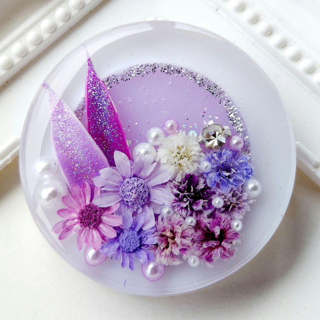 【1612】レジン　ヘアゴム　ポニーフック　ブロ―チ　ハンドメイド