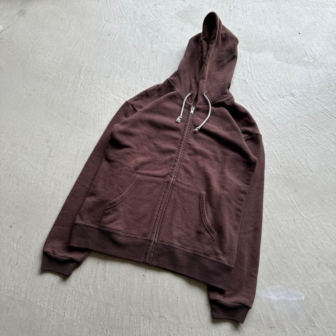90s~ helthknit zip hoodie フルジップパーカー ブラウン
