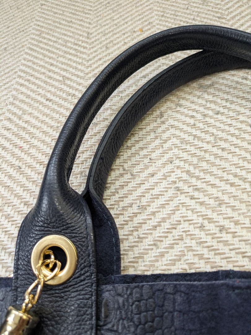 美品 MAUROBURANI クロコダイル レザートートバッグ ブラック
