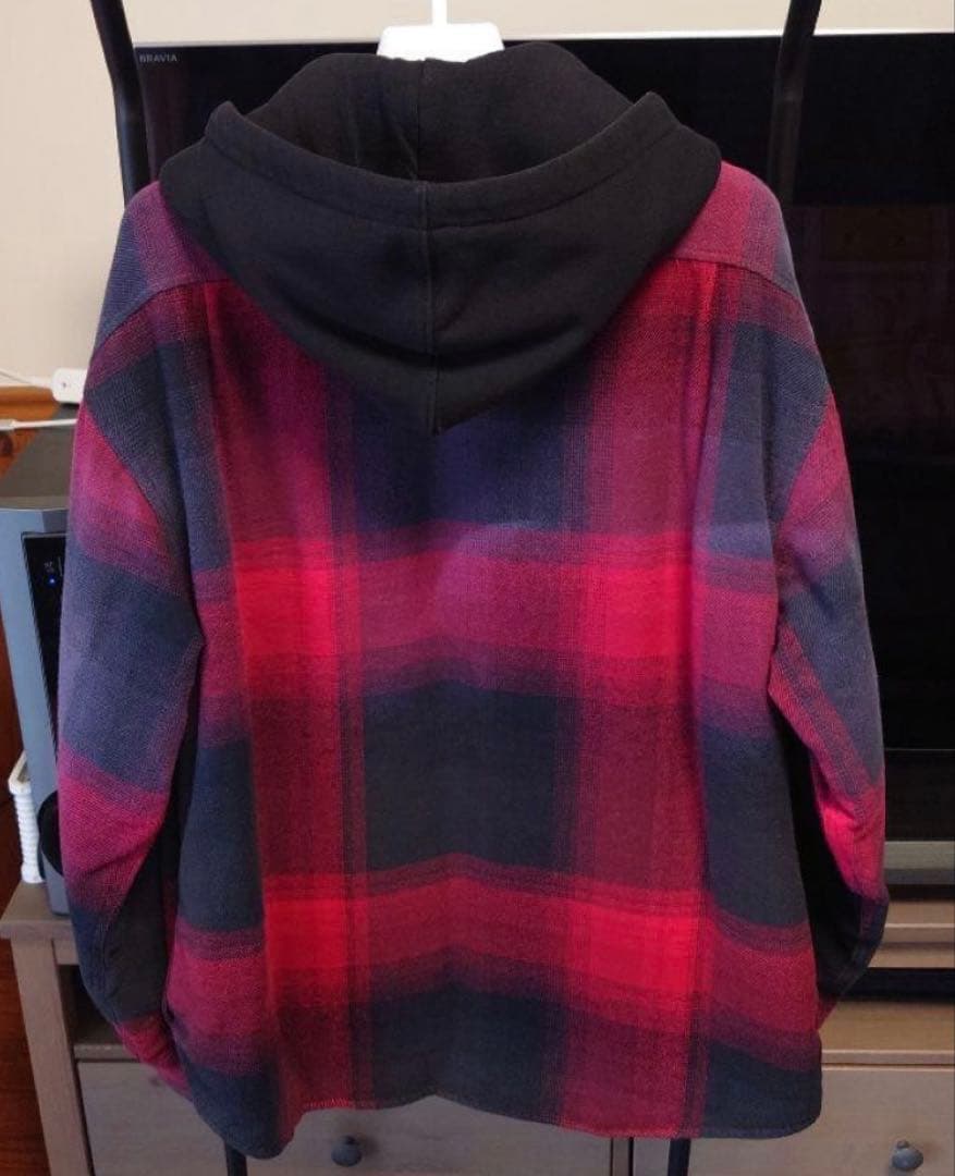 トップス 25SS Quilted Lined Hooded Flannel Shirt
