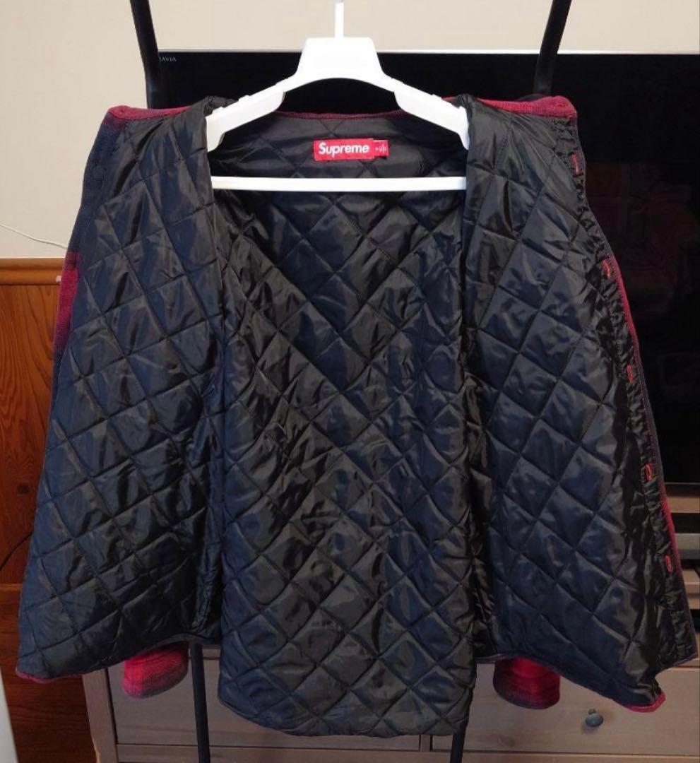 トップス 25SS Quilted Lined Hooded Flannel Shirt