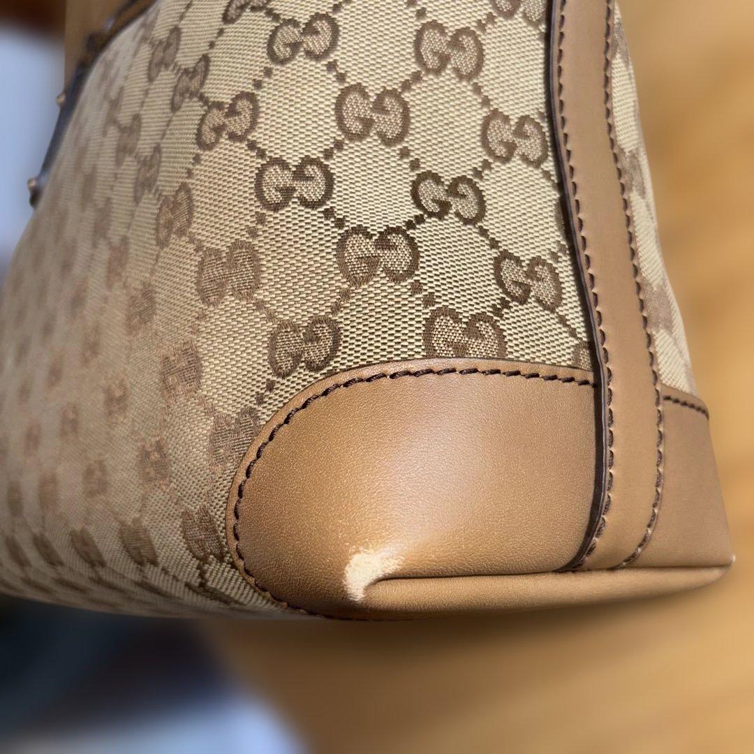 ◆ GUCCI ◆　トートバッグ　ディアマンテ　GGキャンバス　レザー　ポーチ