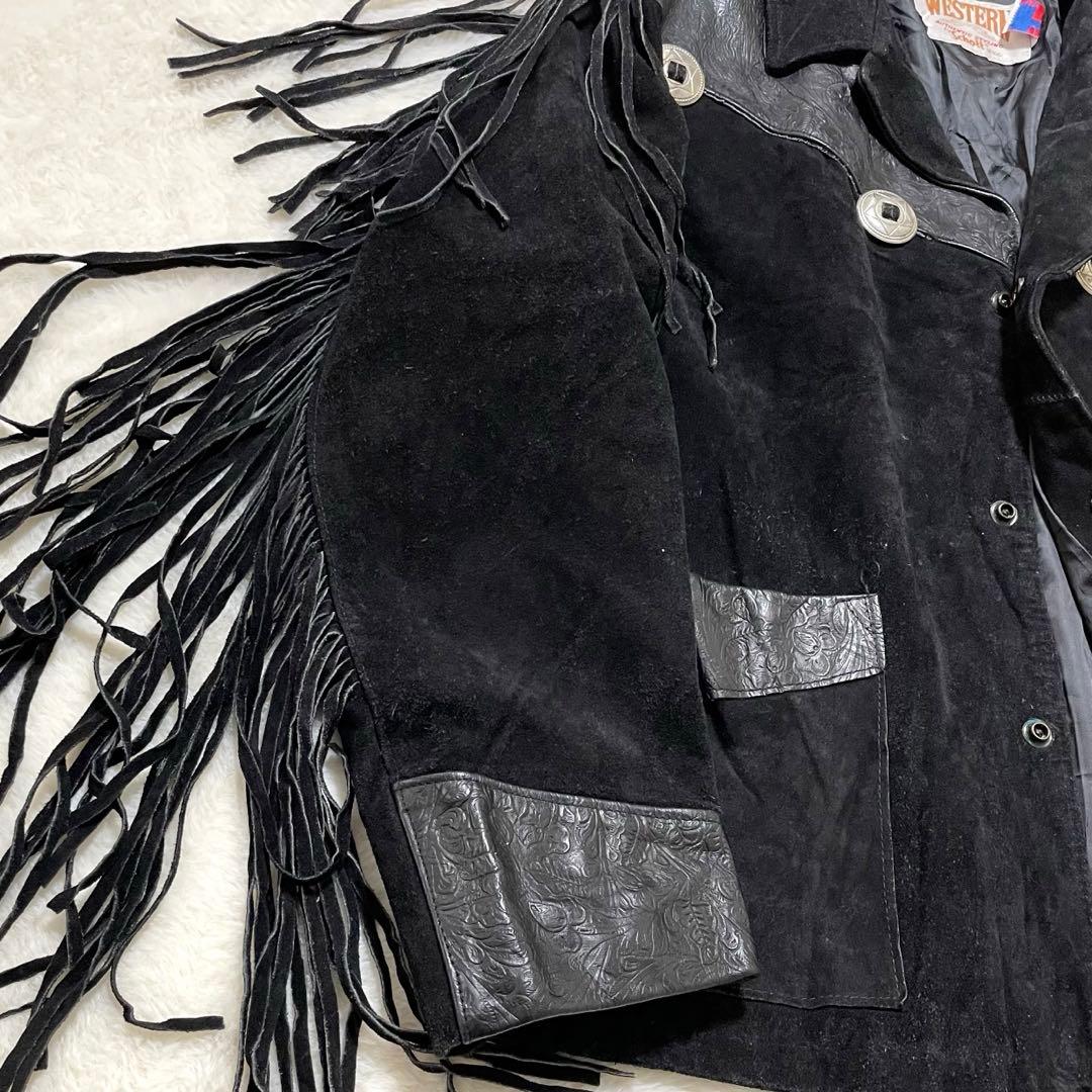 超希少46サイズ schott レザージャケット ウエスタン フリンジ