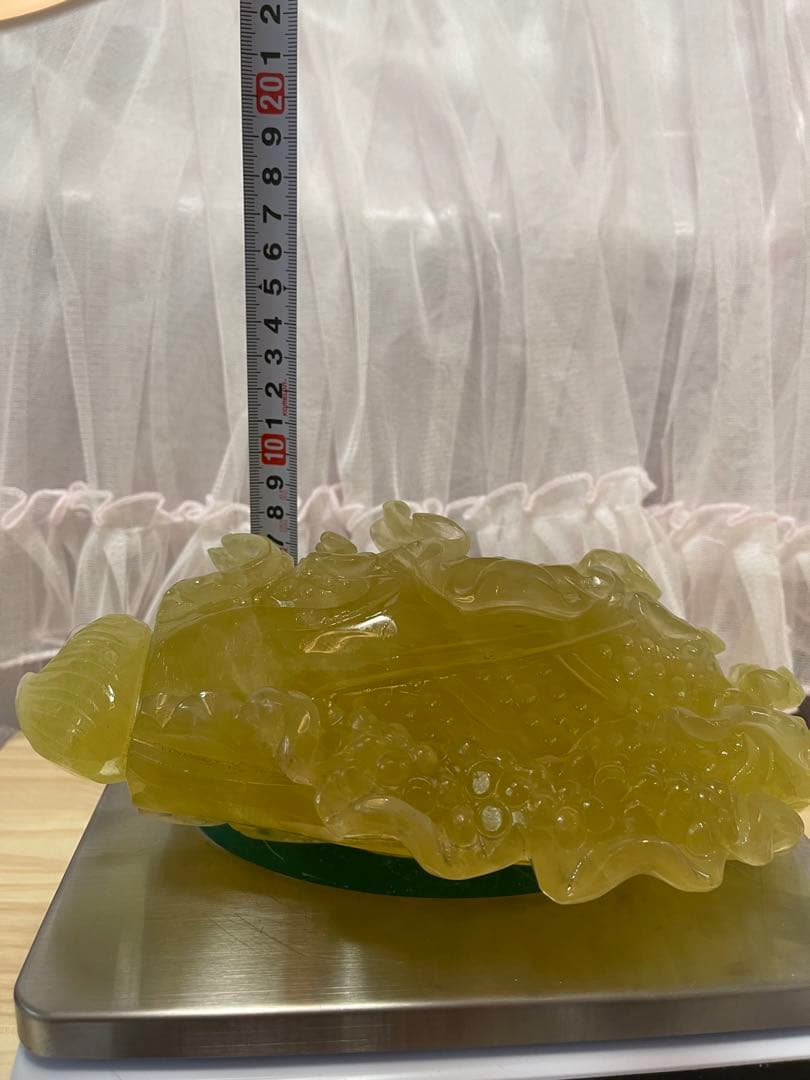 綺麗　天然石　高品質　水晶　手彫り　シトリン　白菜の形に彫刻した物　百財