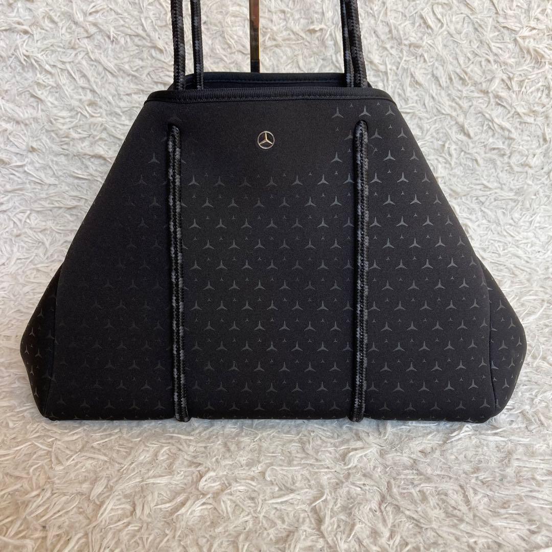 未使用 Mercedes-Benz トートバッグ ポーチ付 スター ブラック