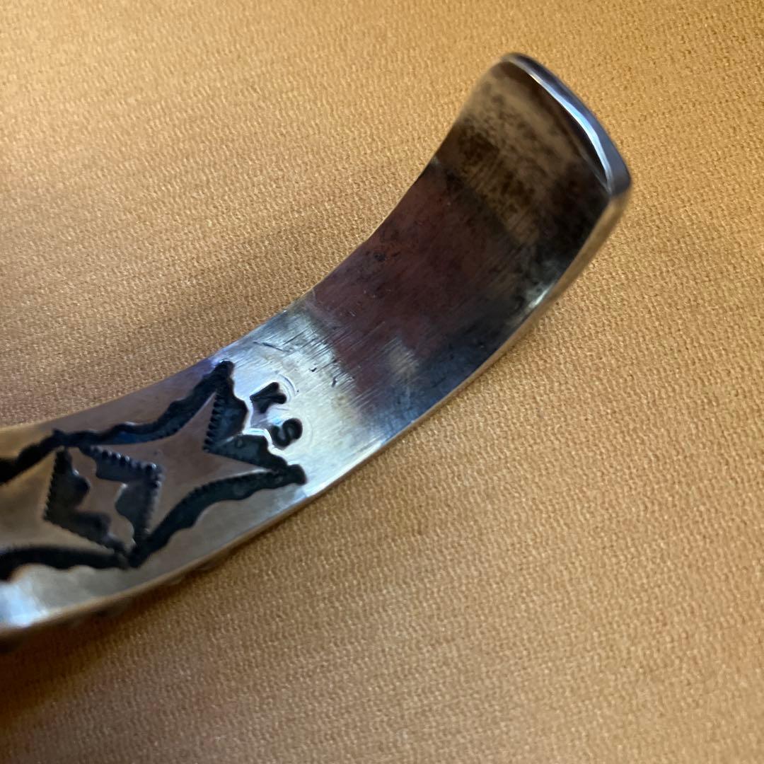 訳アリ。インディアンジュエリー　ナバホ族　カーク・スミス ターコイズ　バングル