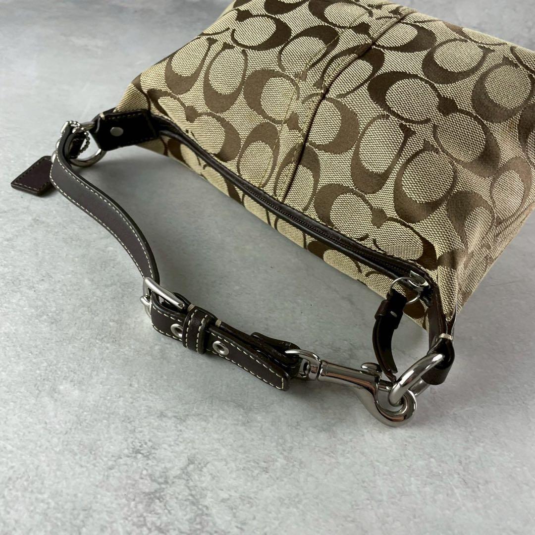 COACH コーチ　シグネチャー　キャンバス　アクセサリーポーチ　ハンドバッグ