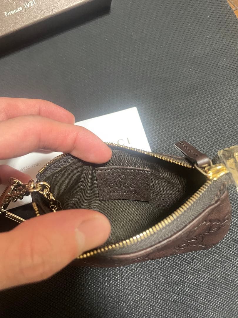 GUCCI GGパターン ケース ブラウン