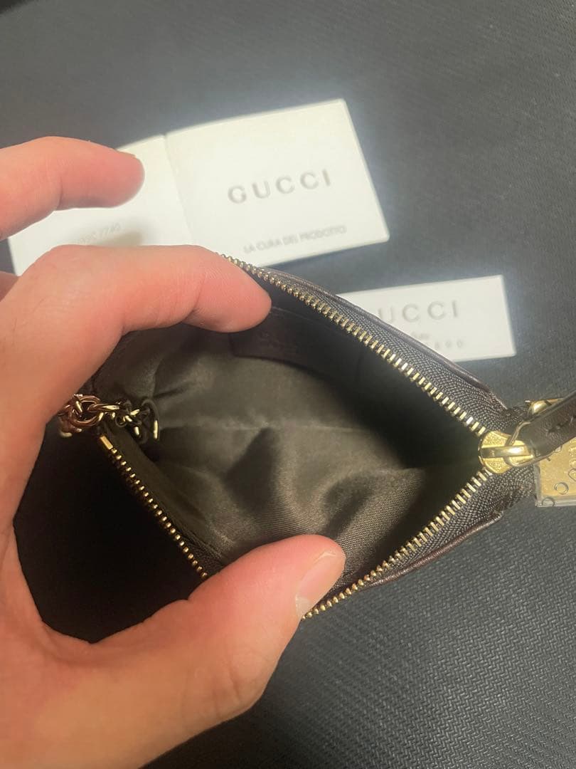 GUCCI GGパターン ケース ブラウン