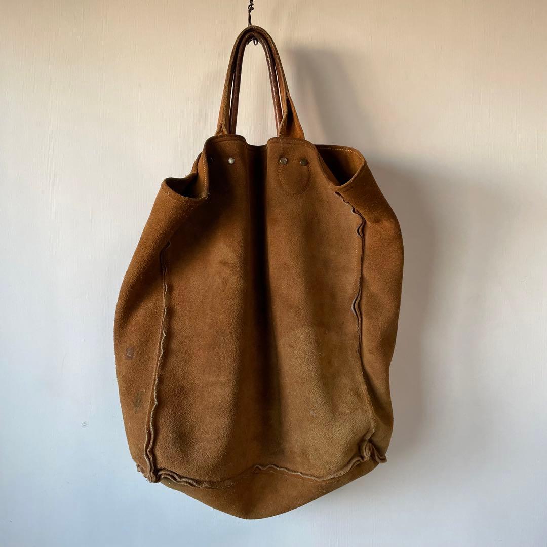 バッグ Vintage 80s Brookstone leather tote bag