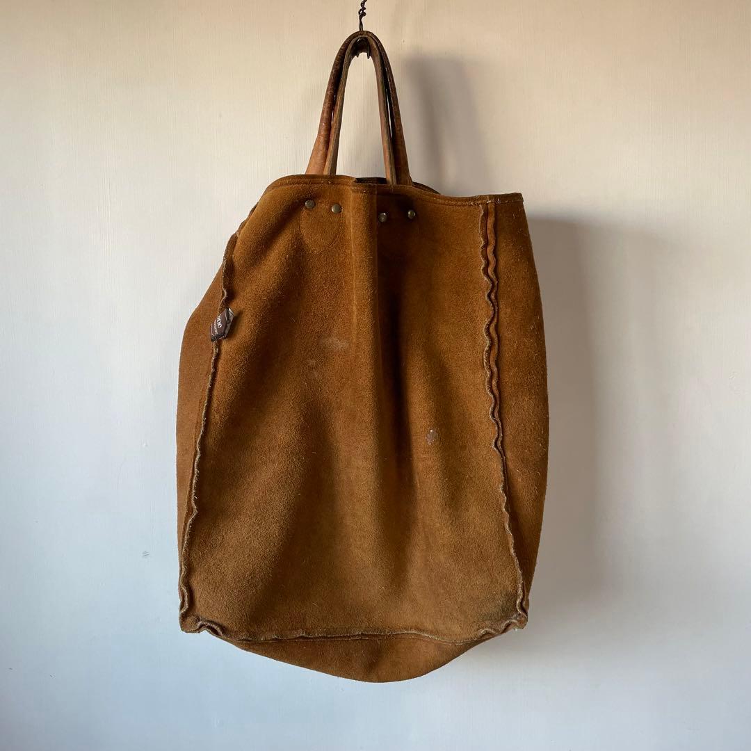 バッグ Vintage 80s Brookstone leather tote bag