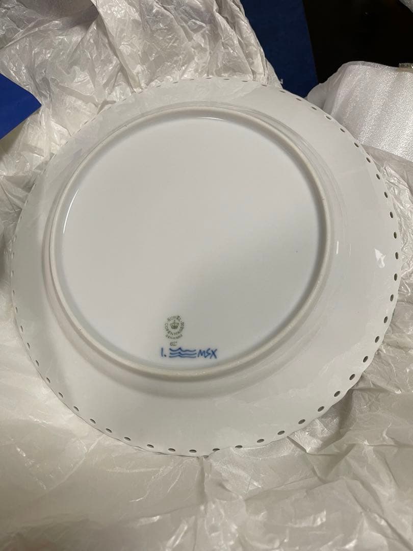 ロイヤル・コペンハーゲン ブルーフルーテッドフルレース プレート　27cm