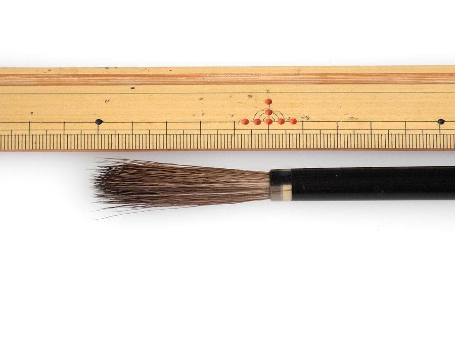 【Amami 新品文具】大筆　限定品　二号　純黒山馬　菊壽堂製筆
