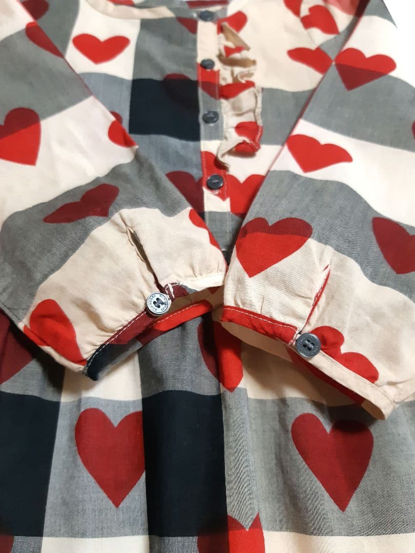 BURBERRY バーバリー チルドレン ハート ワンピース 2Y メガチェック