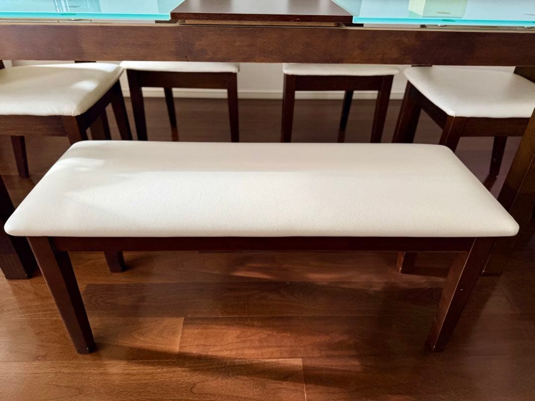『美品』ガラス天板ダイニングテーブルセット