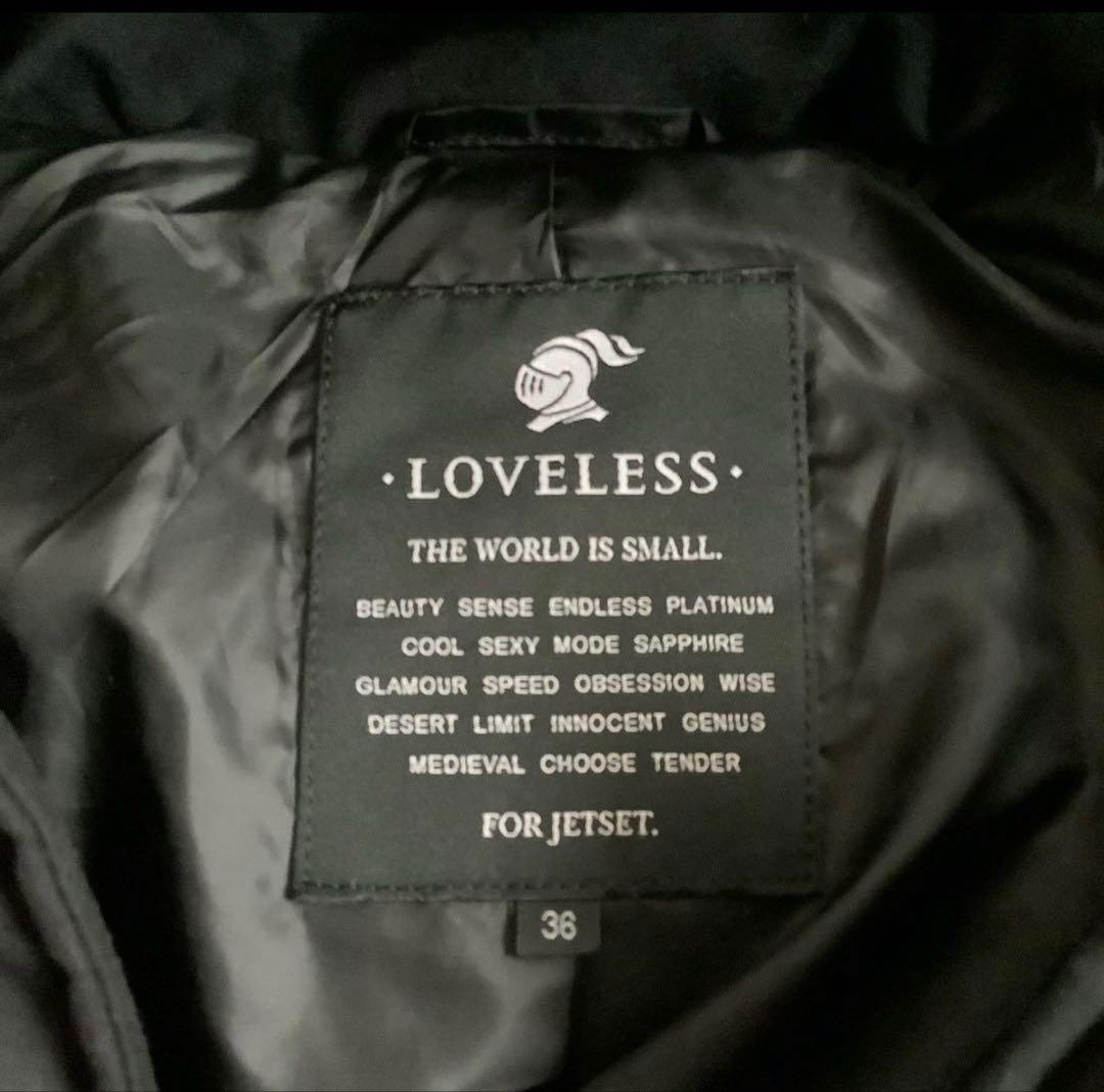 美品　LOVELESS フード付きダウンジャケット 36 ブラック