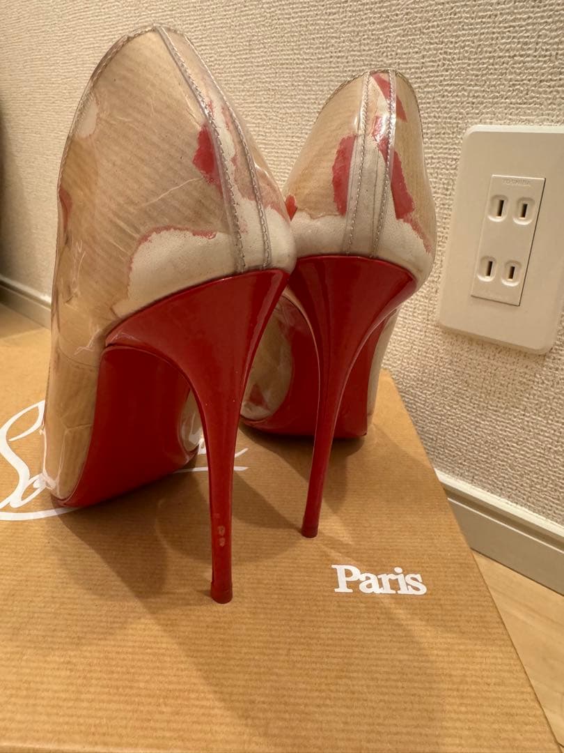 Christian Louboutinロゴハイヒールパンプス　裏張済み❗️