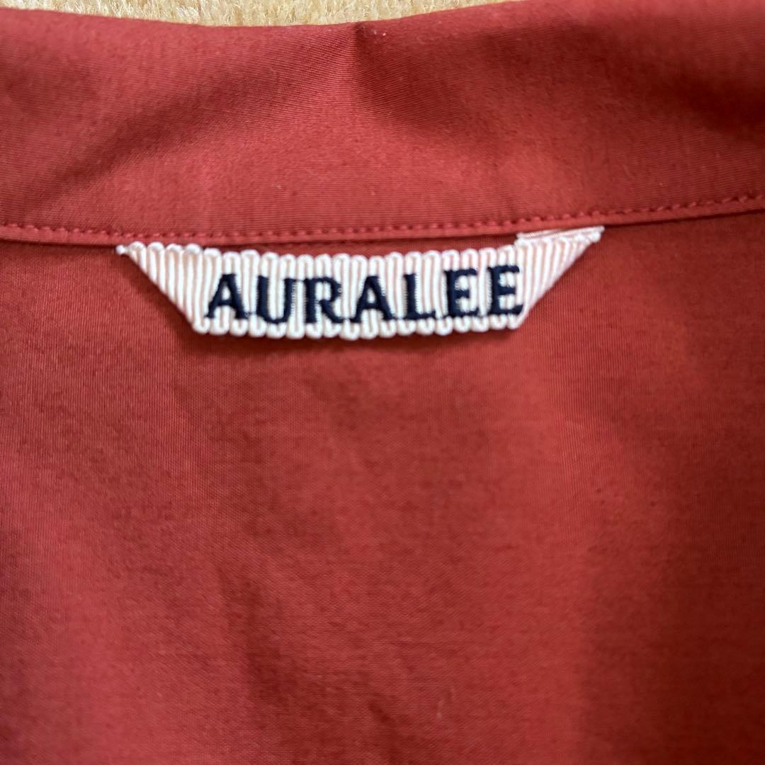 AURALEE オーラリー オープンカラーシャツ 1 赤茶