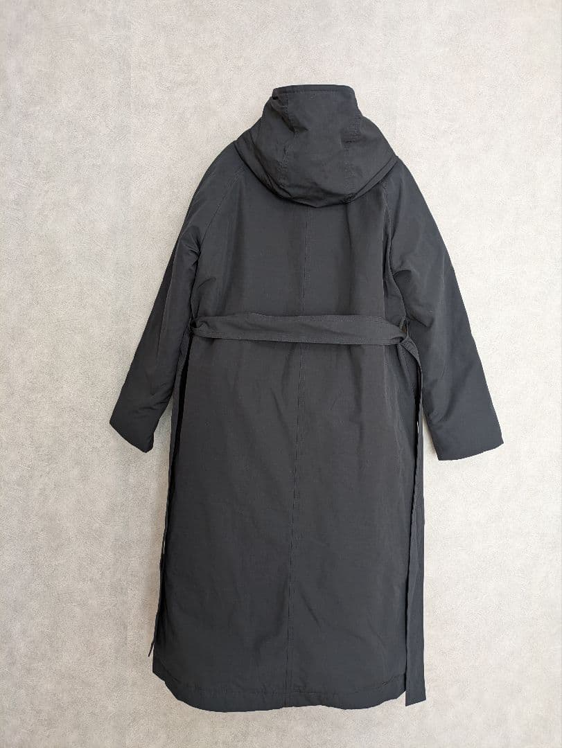 ★IEDIT イディット ロング丈 ダウンコート 撥水加工 ネイビー L