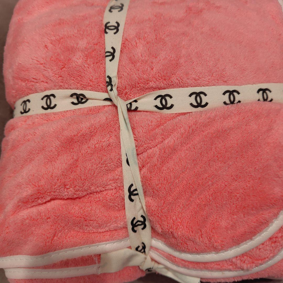 CHANEL❣ノベルティバスタオル.ハンドタオルセットサーモンピンク♥️