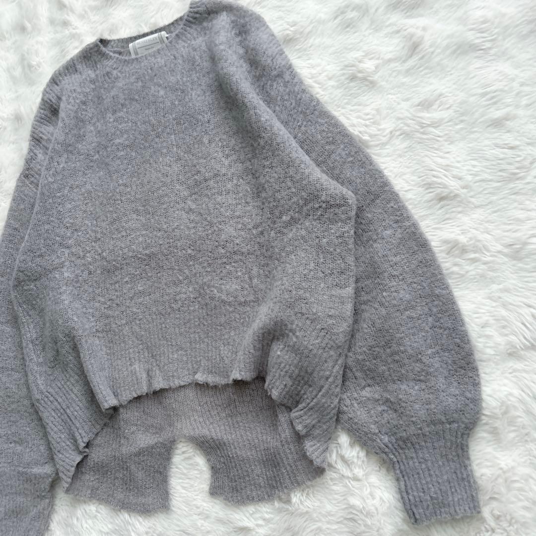 ビアズリー★モヘヤルーズニット　クルーネック　グレー