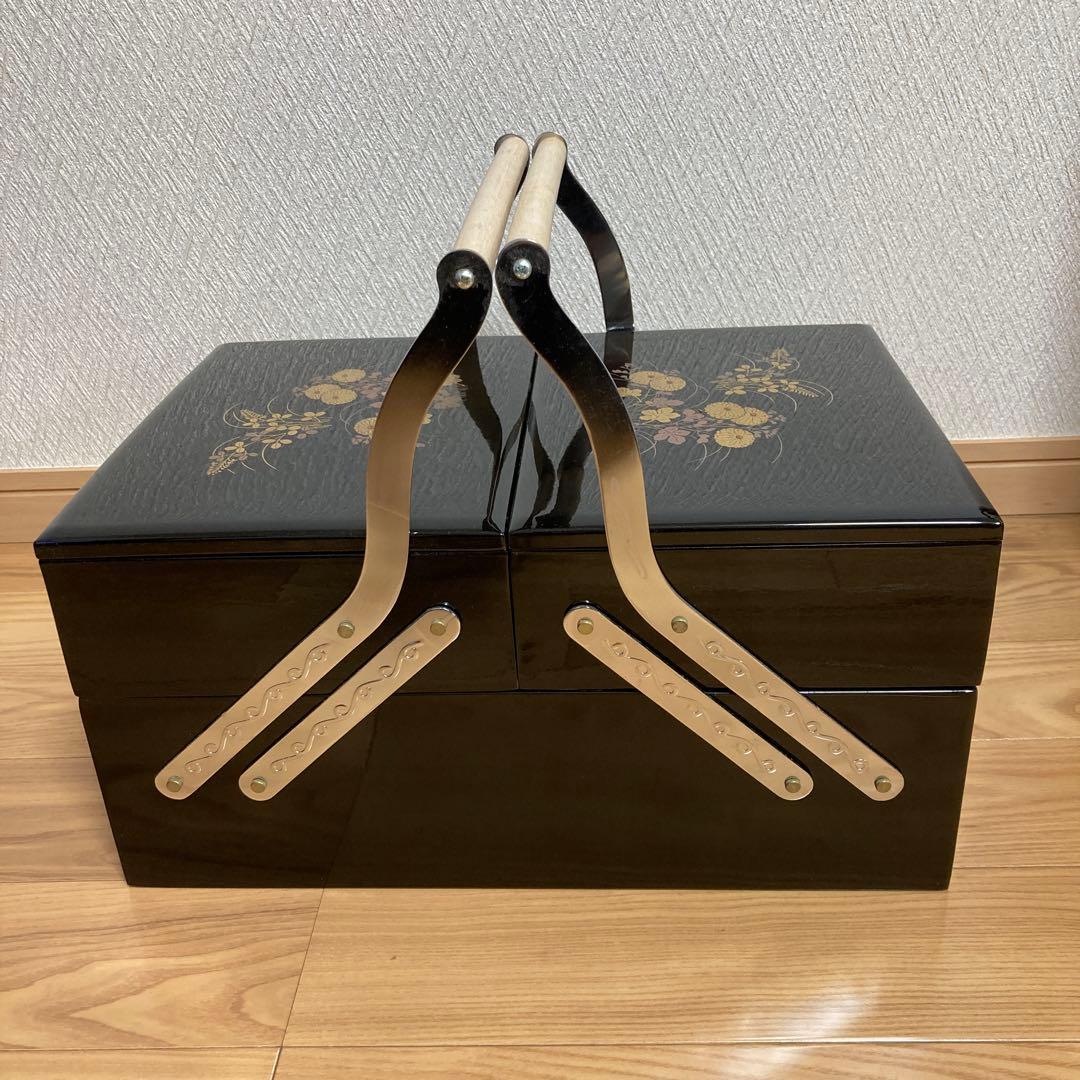 【特価】会津塗り　漆器　お道具箱　お茶道具　小物　未使用　お正月