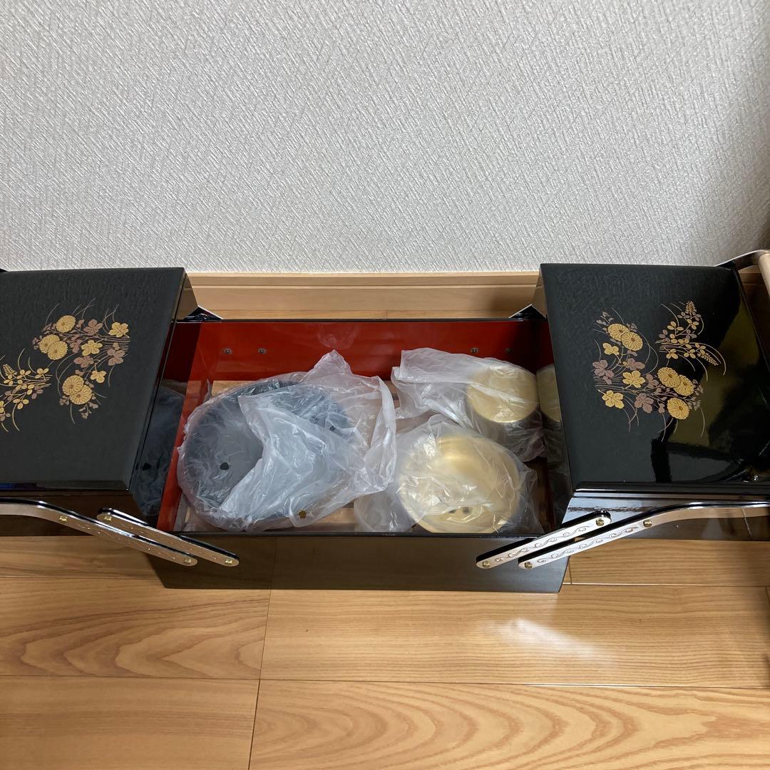 【特価】会津塗り　漆器　お道具箱　お茶道具　小物　未使用　お正月