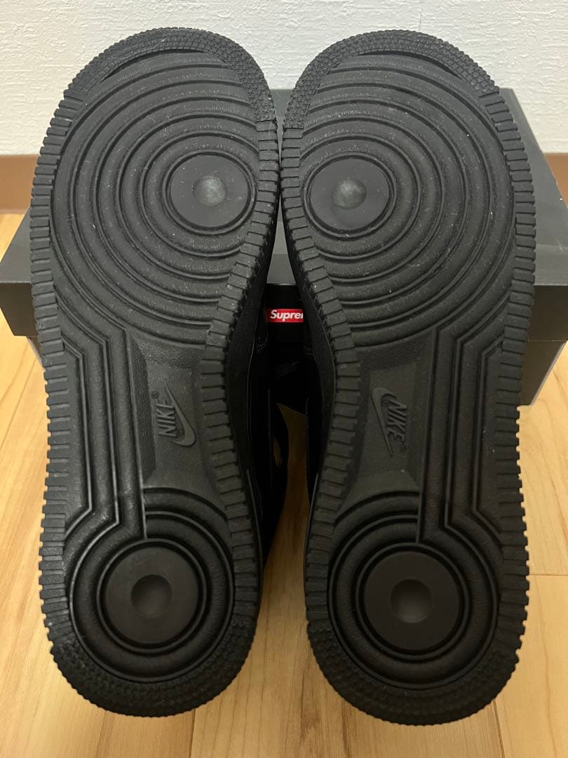 靴 Supreme Nike Air Force 1 Mid Black 27.5