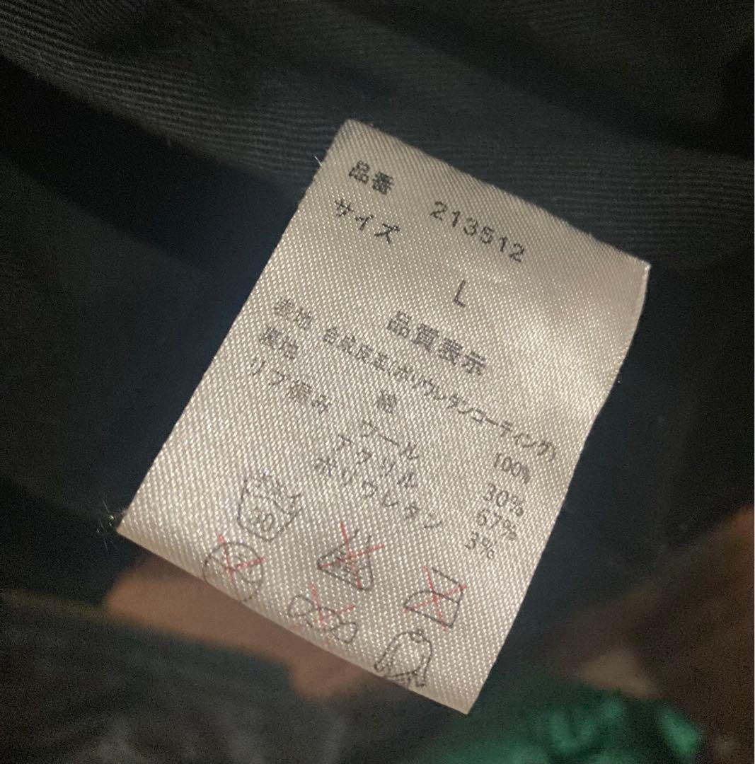 ◆ 風神雷神 和柄 スカジャン ブラック Lサイズ ◆ 絡繰魂