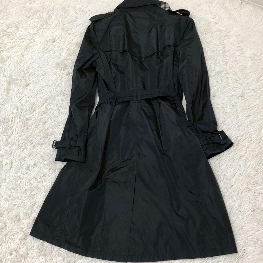 良品◎ポケッタブル◎Burberry London トレンチコート 黒 ブラック