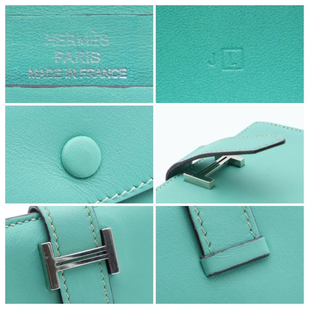 【極美品】HERMES ベアンミニ　ヴォースイフト　ミント系　二つ折り財布